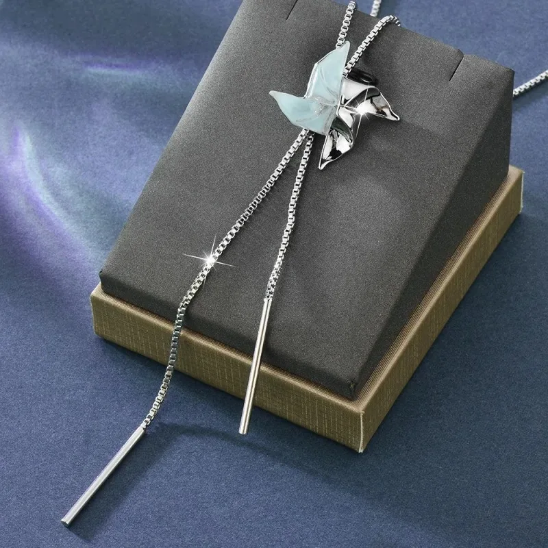 

Multi-purpose windmill-shaped long pull-out tassel necklace, fashionable clothing necklace, retro necklace