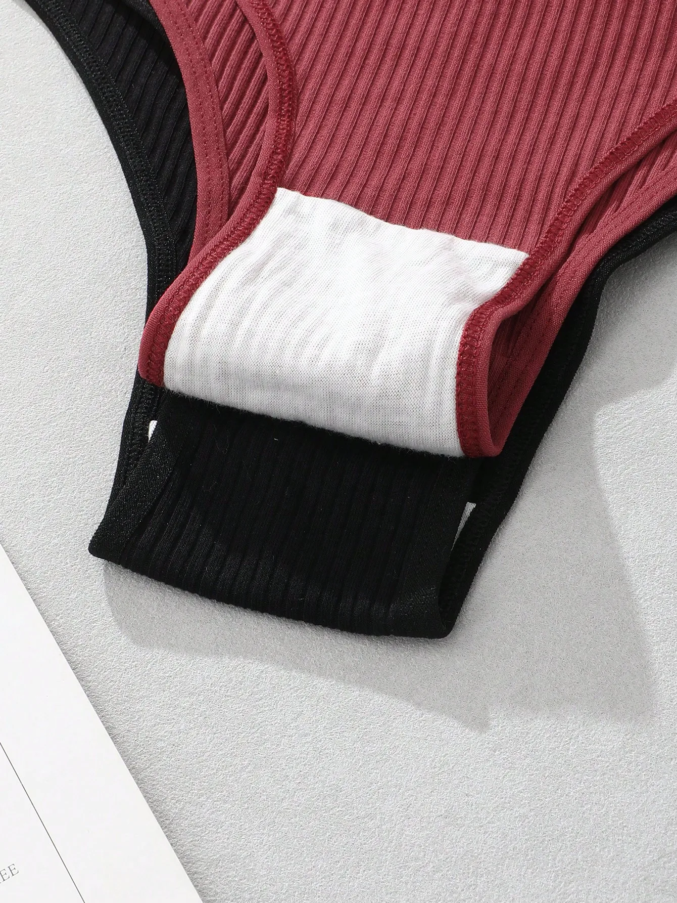 5 Stück/Packung Damen-Slips mit niedrigem Bund, niedriger Taille, niedlichem Aufdruck und Buchstaben-Design, hochelastisch – Detail 6