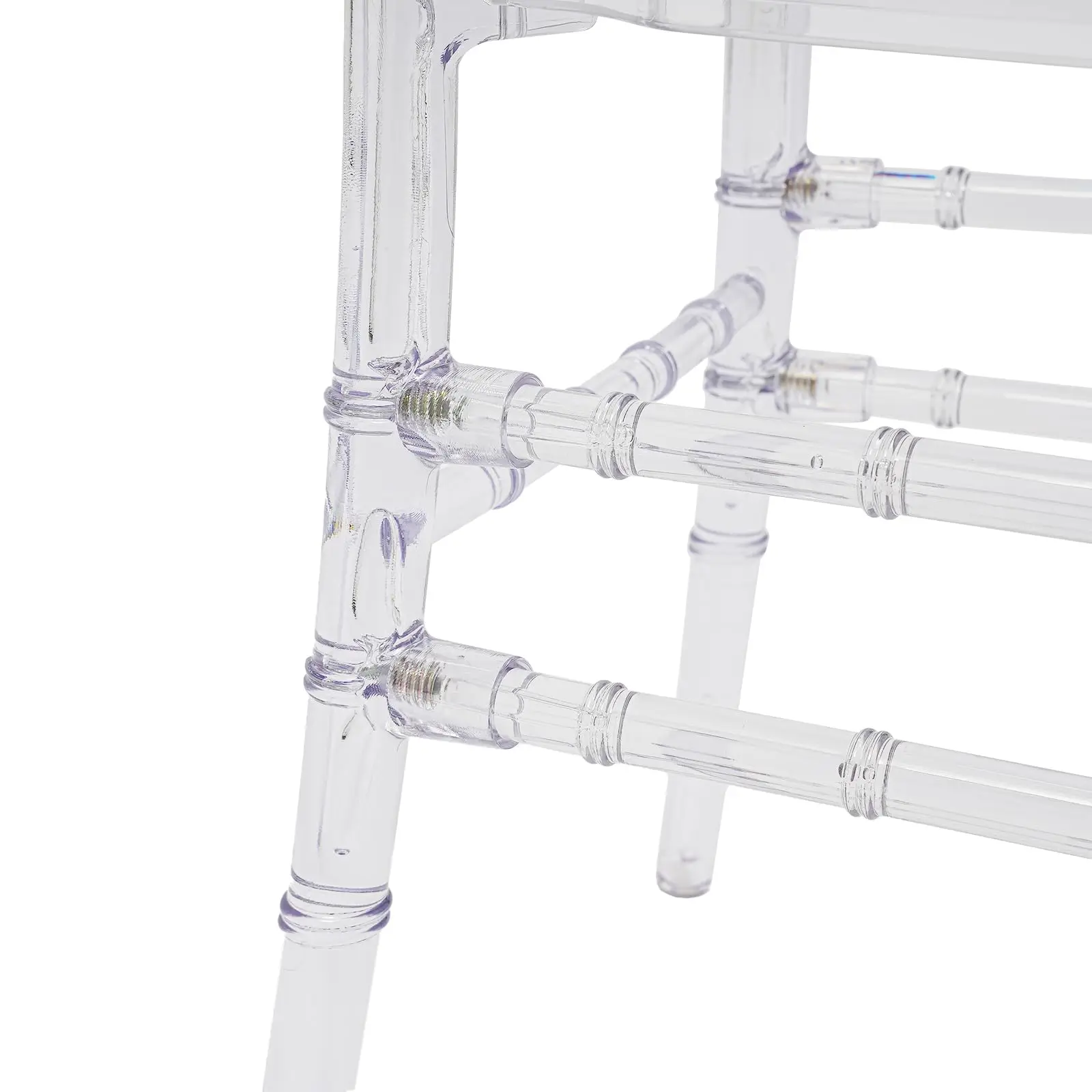 كرسي مكدس من الأكريليك، 4 كراسي طعام شفافة، كرسي أنيق لحفلات الزفاف، كراسي شبح كريستالية حديثة، شفافة