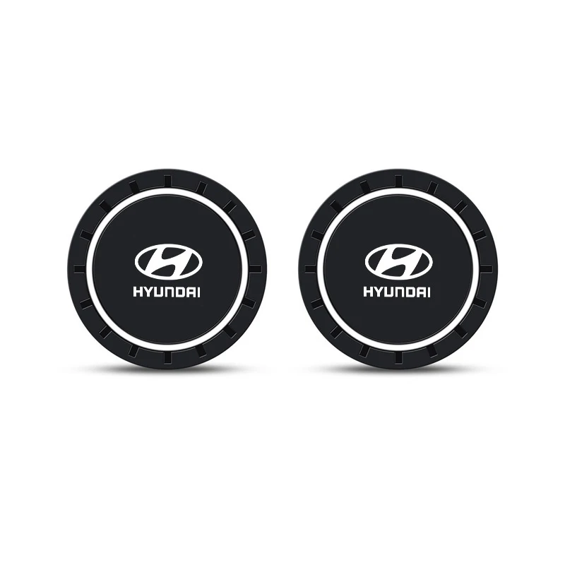 2pcs Car PVC Water Cup Bottle Holder Anti-slip Pad Mat Accessories For Hyundai I10 I20 I30 IX20 IX35 Tucson Solaris Accent Azera