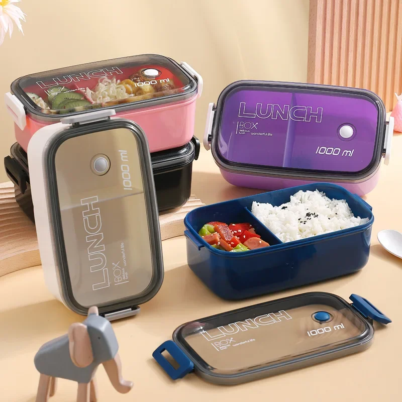 Lunch Box Preservation Box Microwave Heat-resistant Plastic Food Fruit Storage and Sealing Lunch Boxes for Children Adultkitchen