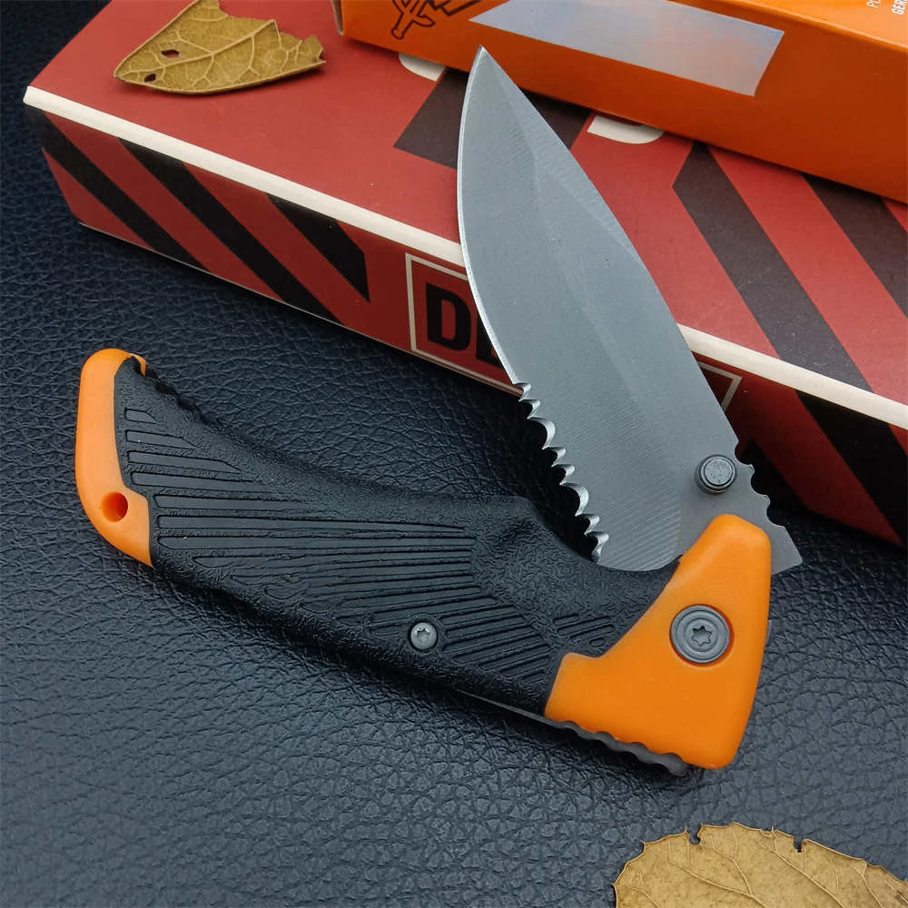 Tactical Folding Knife 8Cr13Mov blade Rubber handle Outdoor Hiking hunting knife Camping Survival Portable EDC pocket tool