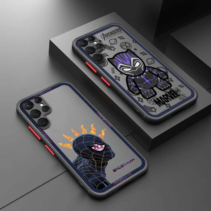 

Marvel Hero Cartoon Samsung A72 A54 A53 A52S A34 A32 A33 A24 A23 A22S A02 Lite Frosted Translucent Phone Case