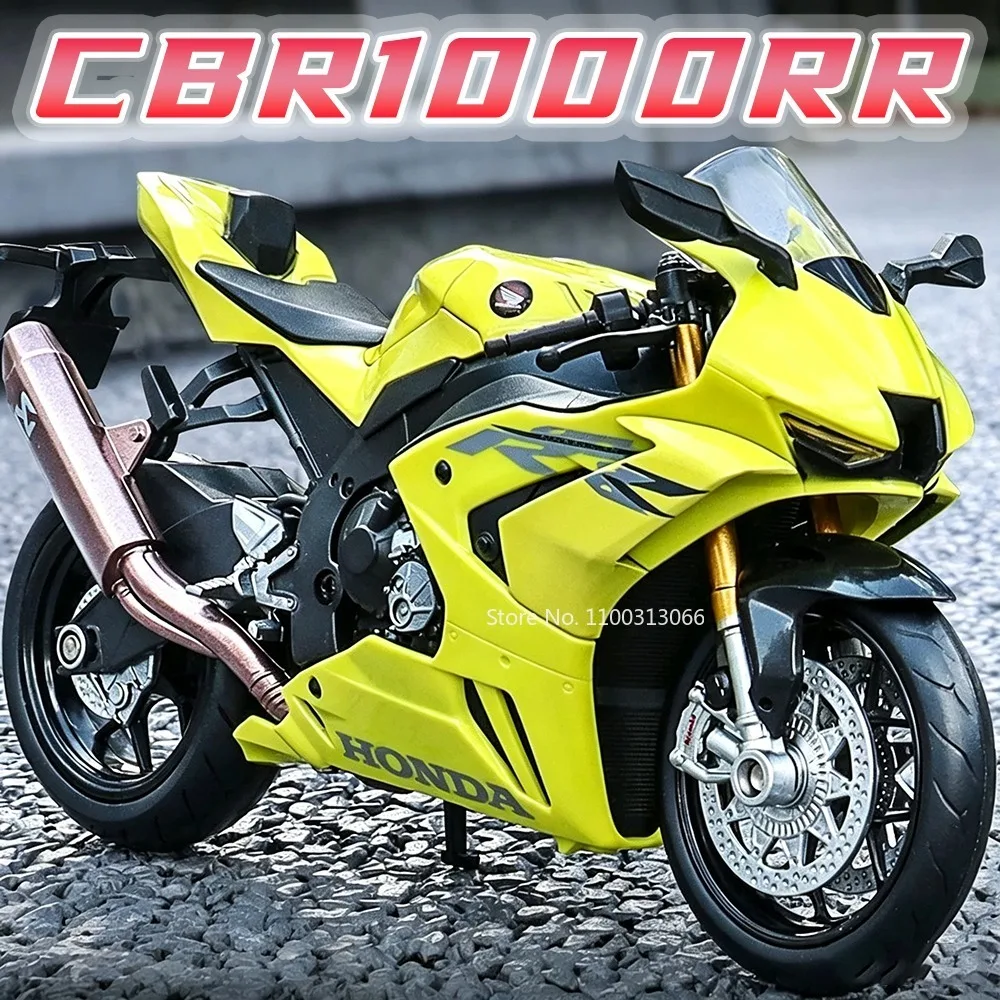 1:12 BMW S1000RR Honda CBR1000RR Model Motorbike Toys Alloy Diecast Front Wheel Steering Shock Absorption Decoration Motorcycles