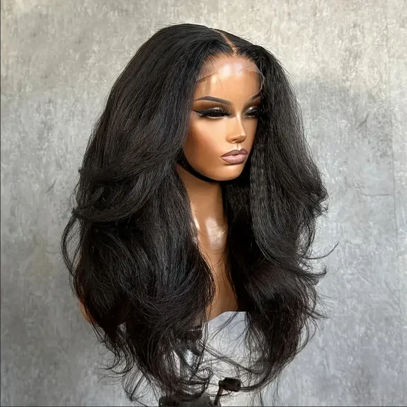 شعر مستعار أسود مموج 13 × 4 بدانتيل أمامي بجزء عميق للنساء والرجال، كوسبلاي يومي ولعب الأدوار، نمط مموج أنيق للجسم، متعدد الاستخدامات #2