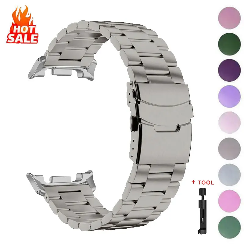 Luxuriöses Metallarmband aus Titanlegierung für Samsung Galaxy Watch 8 40 mm 44 mm 8 Classic Galaxy Watch Ultra 2025 47 mm Armband