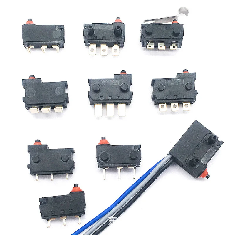 

Водонепроницаемый микропереключатель, дверной замок автомобиля, небольшой микропереключатель с линией, пылезащитный кнопочный переключатель сброса