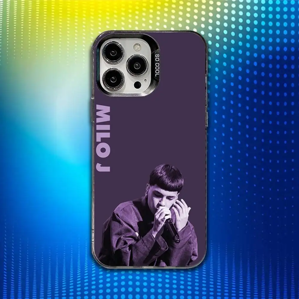 Чехол для телефона Singer M-Milo J Fruto для iPhone 17,16,15,14,13,12,X,8,Pro,Max,Plus,E,SE4,Air,Mini IMD матовый черный