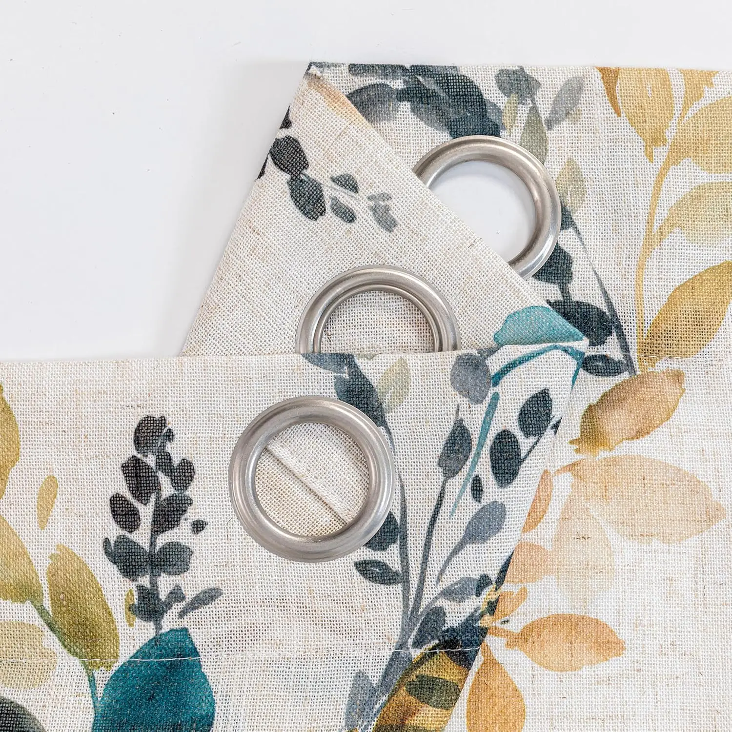 Mysky Home tirai 95 inci Semi tipis Linen campuran panel tirai jendela untuk ruang tamu penyaringan cahaya melindungi privasi