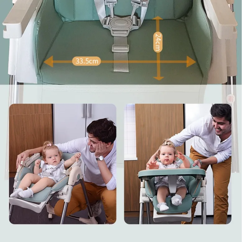 Babyfond  Multifunctional Adjustable Household Dining Table and Chair Folding Portable Children's Dining Table Chair