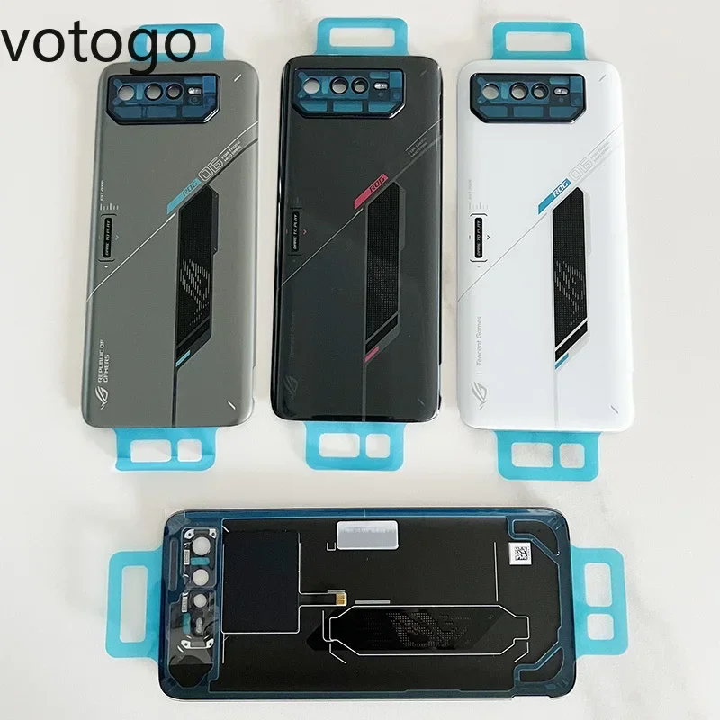 Original repair for Asus ROG Phone 2 3 5 5S 6 7 Pro rear battery back cover glass door lid shell case housing-no lens replace