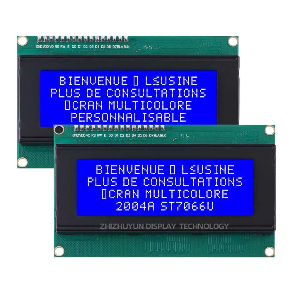 บอร์ดอะแดปเตอร์2004A สนับสนุนภาษาที่กำหนดเองจอ LCD โมดูลสีเหลืองสีเขียว98*60มม. อินเทอร์เฟซสำหรับ12C IIC 5V