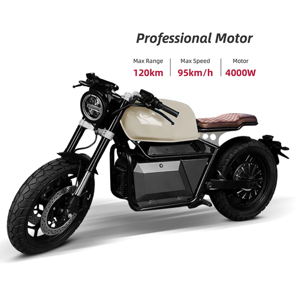 ER200 DDP Wuxi Advanced Technology 4000w 72v 60ah Retro Style Electric Motorcycle