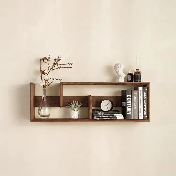 

Shelf, Nordic, Black Walnut, Solid Wood, Wine Rack, Wall, Wall Hanging