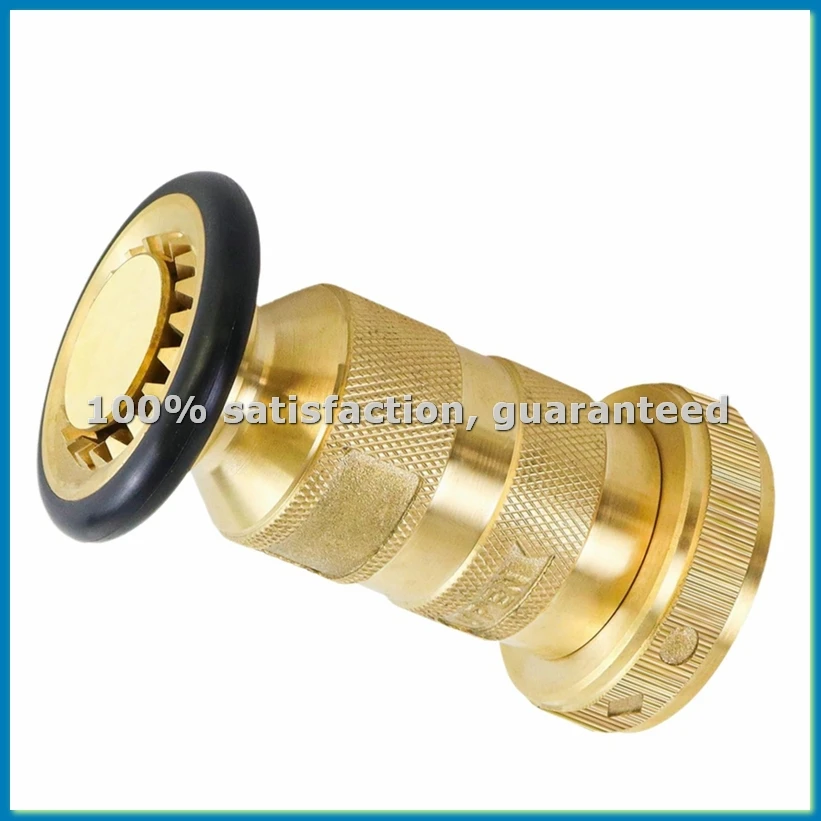 

Пожарная насадка для шланга 1-1/2 дюйма NPSH/NPT, 100 фунтов на кв. дюйм, 75 галлонов в минуту, латунная, для струйного и туманного распыления - ABVK