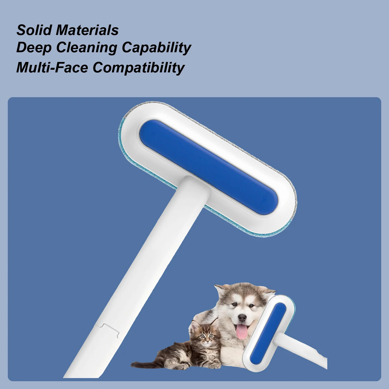 Sikat Penghilang Bulu Hewan Peliharaan Sikat Penghilang Bulu Anjing Statis Sisir Pengupasan Karpet Pembersih Serat Dapat Digunakan Kembali untuk Furnitur Sofa Jendela