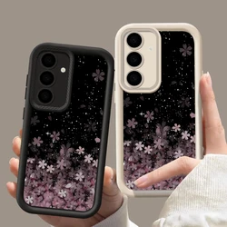 Shockproof Sakura Case For Samsung Galaxy S24 Ultra S23 S22 S21 S20 FE A14 A34 A15 A25 A35 A52 A53 A54 A55 5G Silicone Cover