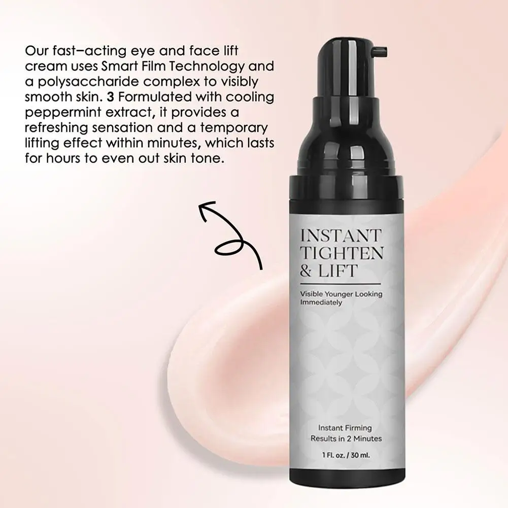 كريم شد الوجه الفوري ورفع دقائقين، مصل ترطيب وتنعيم الوجه لجميع أنواع البشرة والعناية ببشرة العين