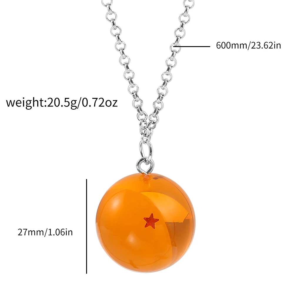 Dragon Ball Series Necklace Charms 1-7 Star Cosplay Pendants Boys Toy Gift Anime Themed Jewelry Accessories view 6