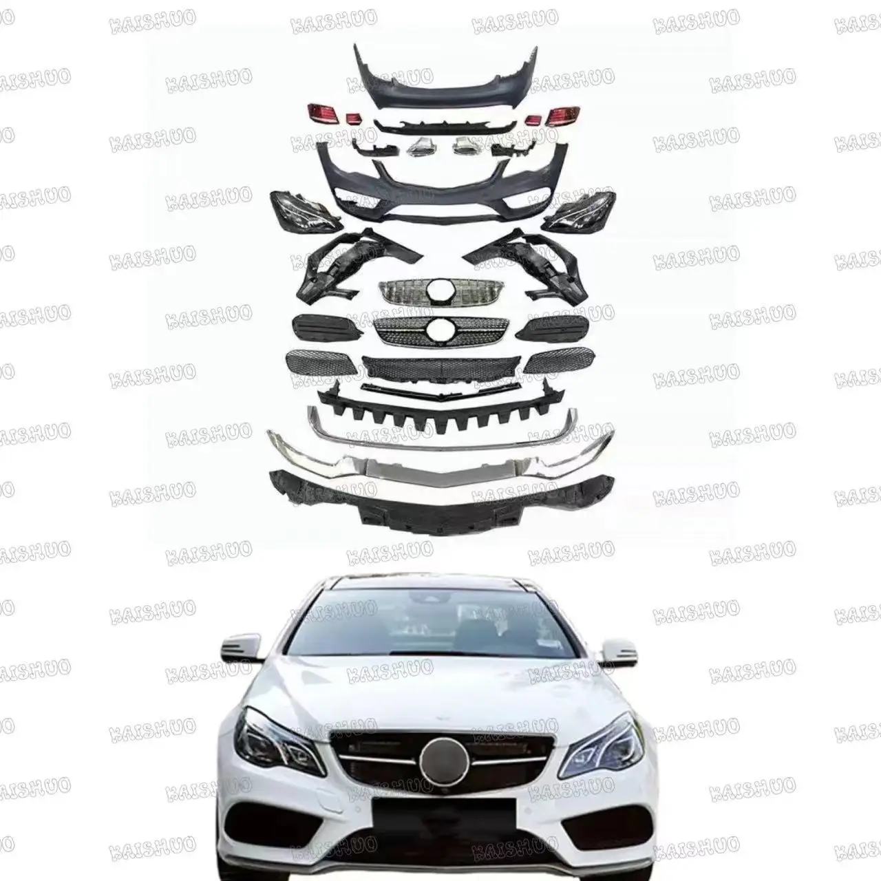 Altes Bis Neues Upgrade Full Set Body Kit Für Mercedes Benz E-Klasse Coupé W207 Stoßstangen Scheinwerfer