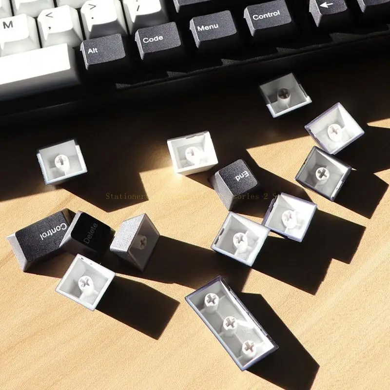 

143 клавиши PBT Keycap Dye-Sub Profile Profile Япония минималистские черные белые клавиши для 61/64/104 Механическая клавишная