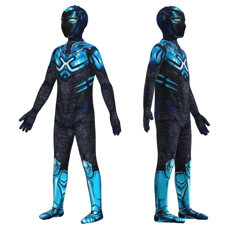 Blaue Käfer Kostüm Cosplay Superhelden Kostüm Uniform Halloween Kostüm für erwachsene Kinder Bodysuit