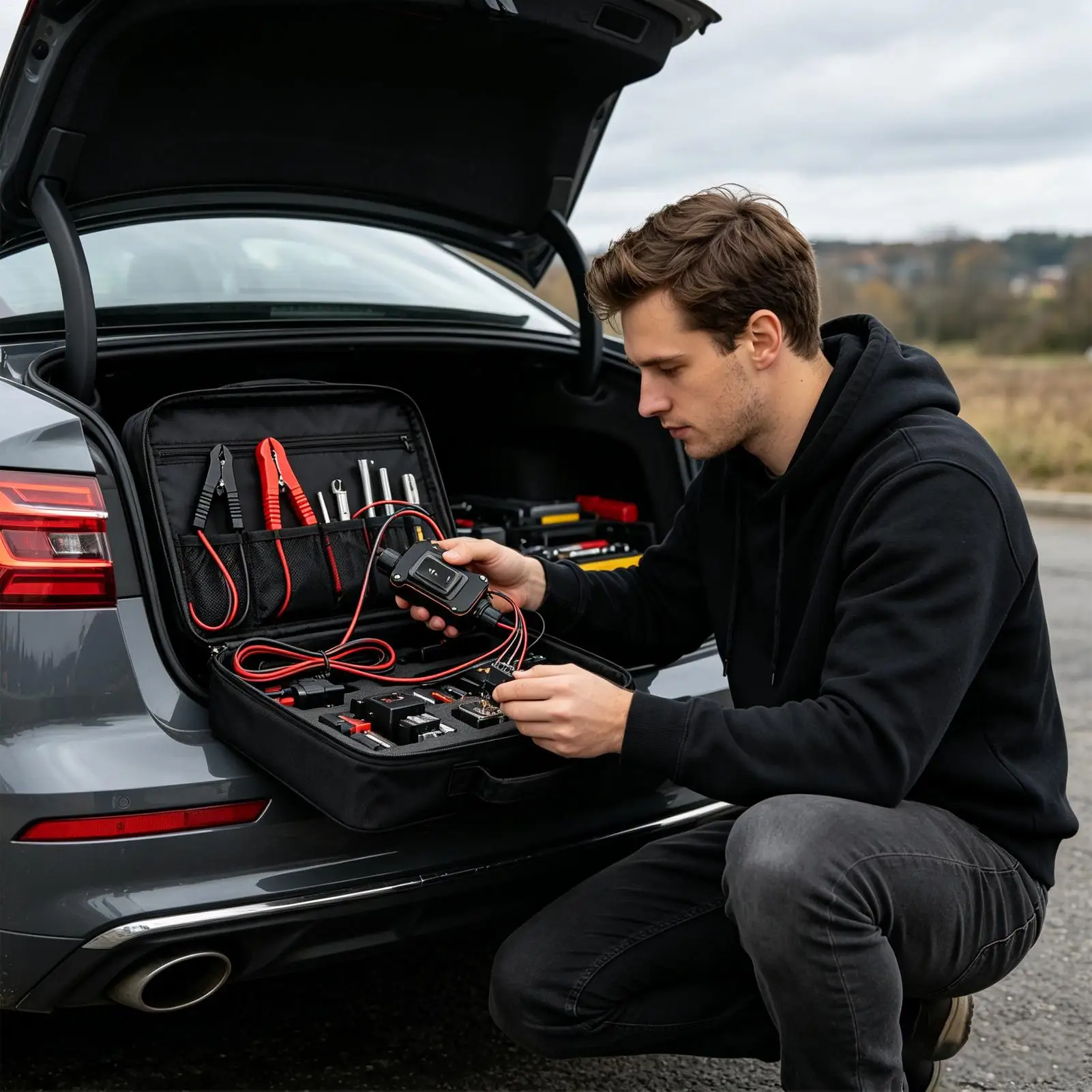 Vehicle Scanner Diagnostic Tool Universal Portable Vehicle Motorcycle Diagnostic Tool For Battery Circuit Motor Engine Light
