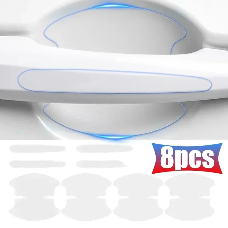 Universal Car Door Handle Anti-scratch Protective Stickers Clear Invisible Car Door Wrist Paint Protection Film Decals