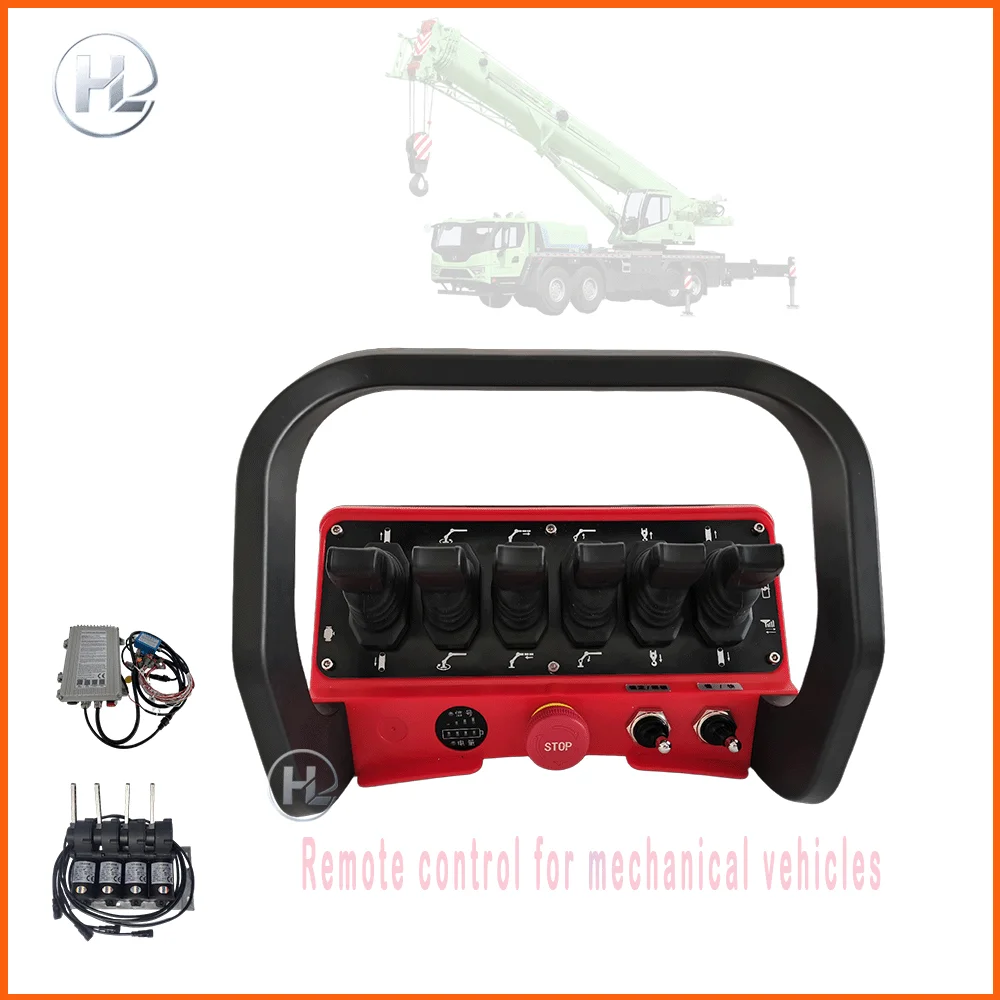 Wireless Waterproof Metal Plastic Remote Control Learning for Truck Crane Mechanical Vehicles 1 Year Warranty (Red Model