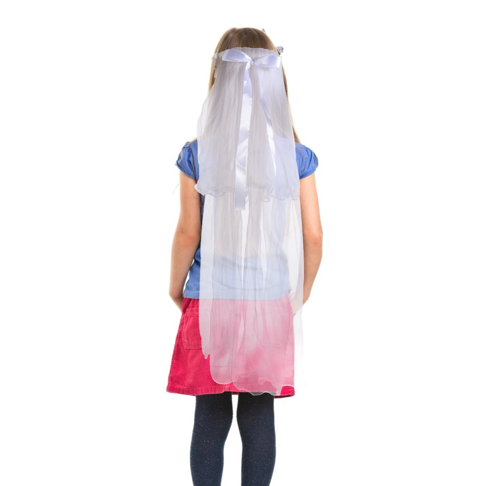 

Floral Headb Crown Veil Elegant Headdress Wedding Dress Travel Photography Girls Hair Accessories Kids Wreath Headpiece