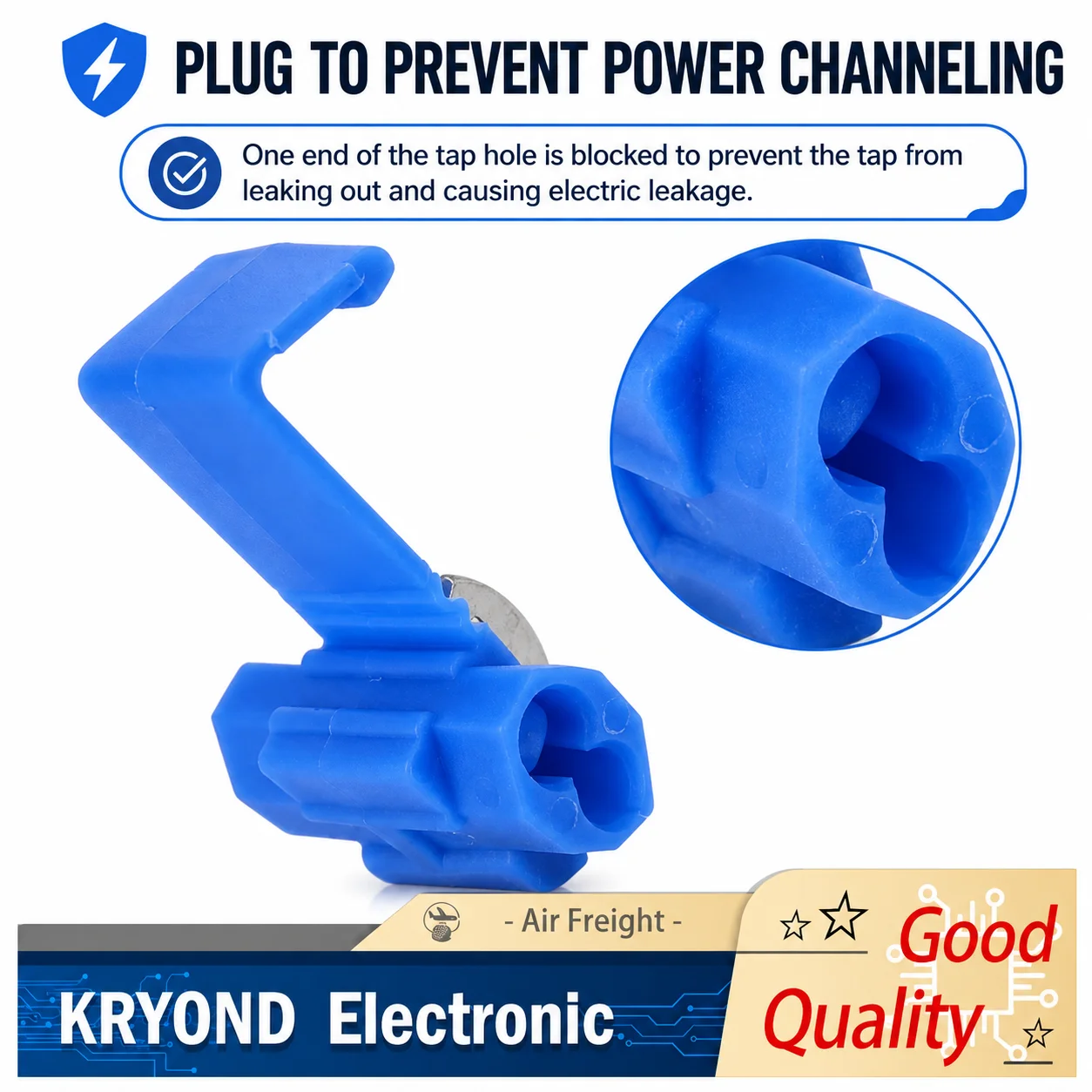 Wire Cable Connectors Electric Quick Splice Terminals Crimp Non-Destructive Without Breaking Line AWG 22-18