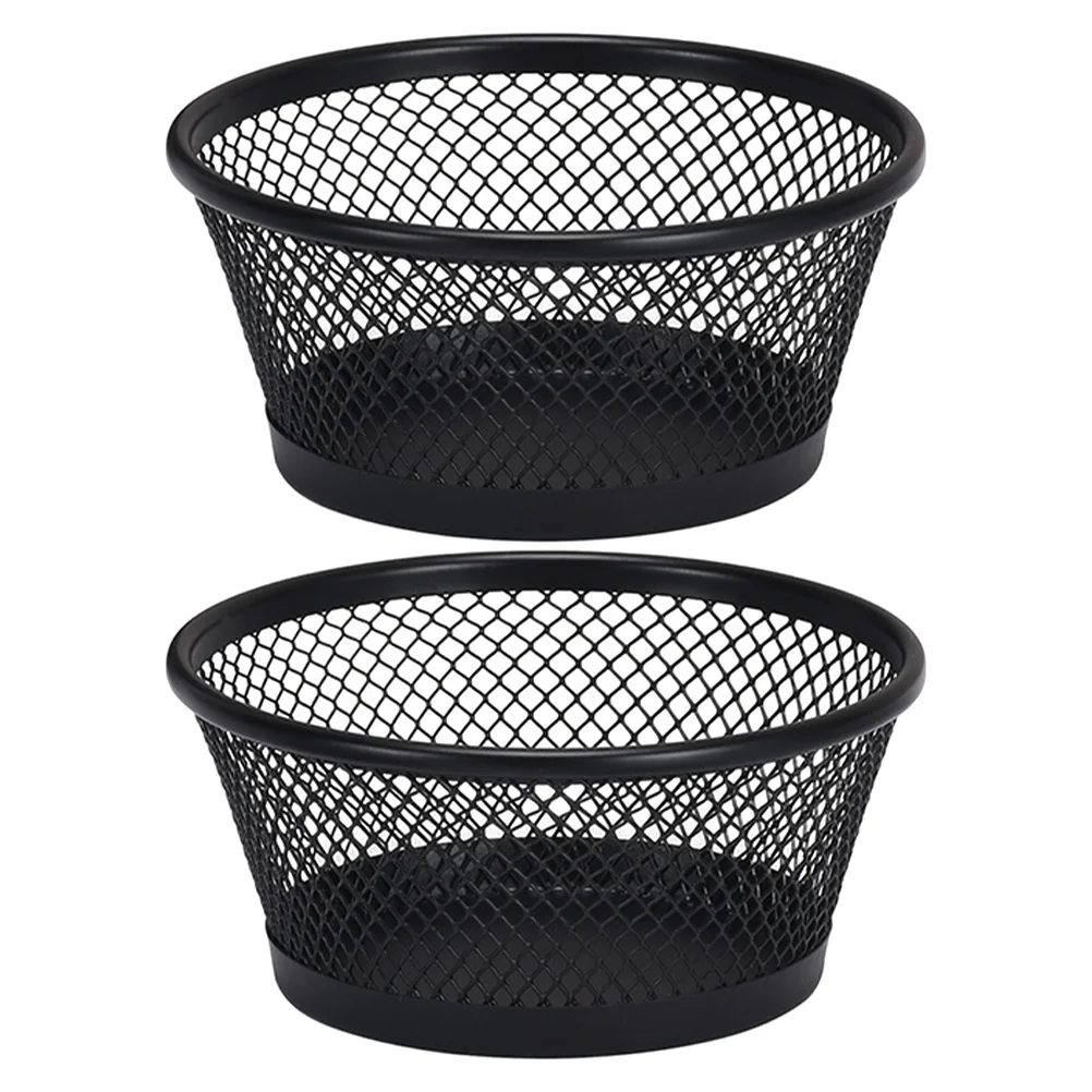 

2 Pcs Paper Clip Storage Bucket Binder Holder Multi-functional Organizer Clips Paperclip Cup Dispenser Desk Mesh