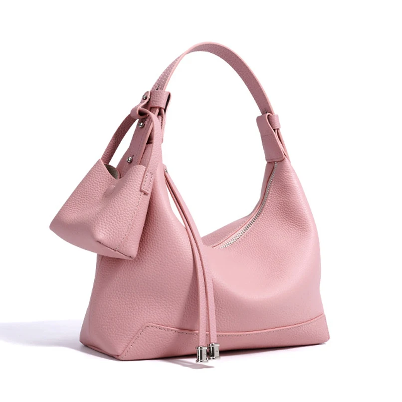 

Новая модная милая женская сумка через плечо из натуральной кожи первого слоя, маленькая сумка через плечо, модная сумка-хобо