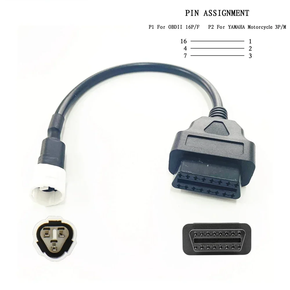 NEWSuitable for Yamaha/Suzuki/Kawasaki/Honda/Delphi/Ducati motorcycle cable connectors 3-pin 4-pin 6-pin adapter OBD2 cable Tool