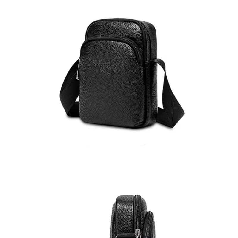 BJIAX Shoulder Bag Real Cowhide Delicate Mobile Phone Bag 2023 New Crossbody Bag Mini Sports Lightweight Small Body Bag for Men