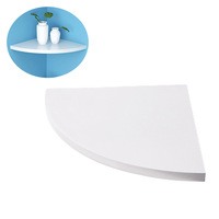 3pcs Set Round Corner Floating Shelves Wall Mount Hanging Display Racks 3 Tier Composite Saving Storage Rack