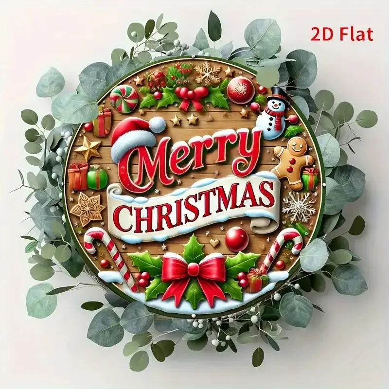2D Flat - 2D Plane, Holiday Wooden Sign Wall Art Decoration - 
