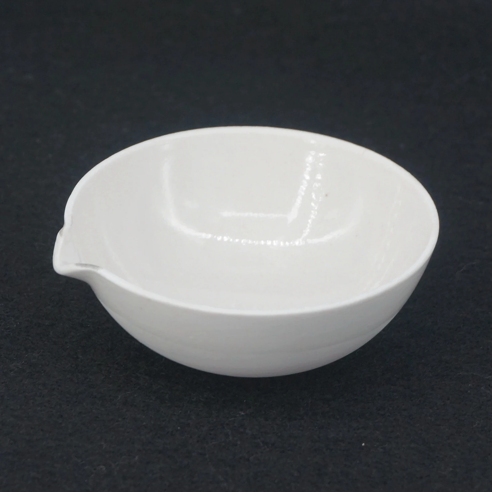40ml 50ml 60ml 75ml 100ml Ceramic Evaporating Dish Round Bottom With Spout Chemistry Laboratory