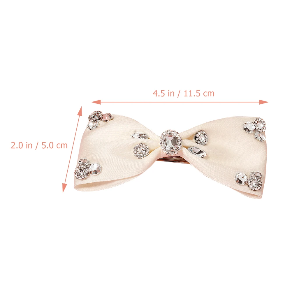 

Rhinestone Clips Bowknot Hairpins Women Decorated with Rhinestones Suitable for All Hair Styles Perfect for Parties Travel