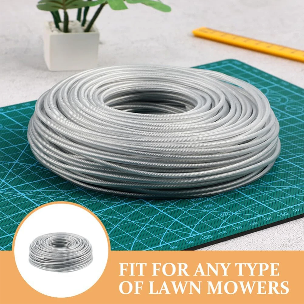 

Lawn Mowers Steel Wire Nylon Line 2.4-3mm Brushcutter Trimmer Rope Lawn Mower Cord Wear-resistant Sharp Replacement Garden Tool