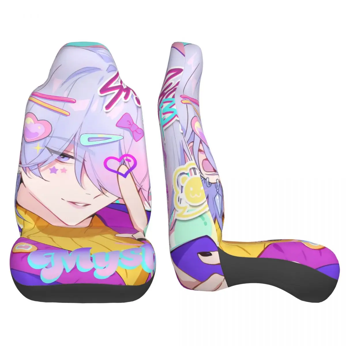 ساجا بنين غامض العالمي غطاء مقعد السيارة على الطرق الوعرة AUTOYOUTH KPop شيطان الصيادين مقعد السيارة حامي البوليستر الصيد