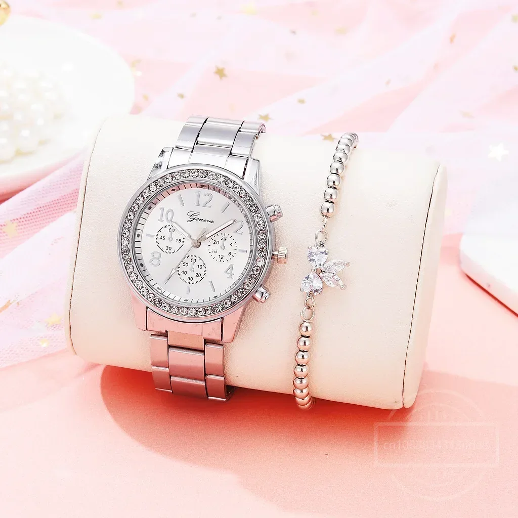 Women Watches Fashion Rose Gold Watch Ladies Bracelet Wristwatches Stainless Steel Silver Strap Female Quartz Watch Clock