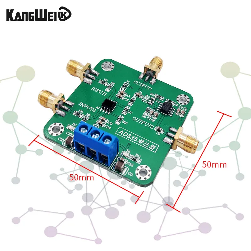 AD835 Analog Multiplier Module with Post-Op Amp - 4-Quadrant Mixer & Wideband AM Modulator/Demodulator
