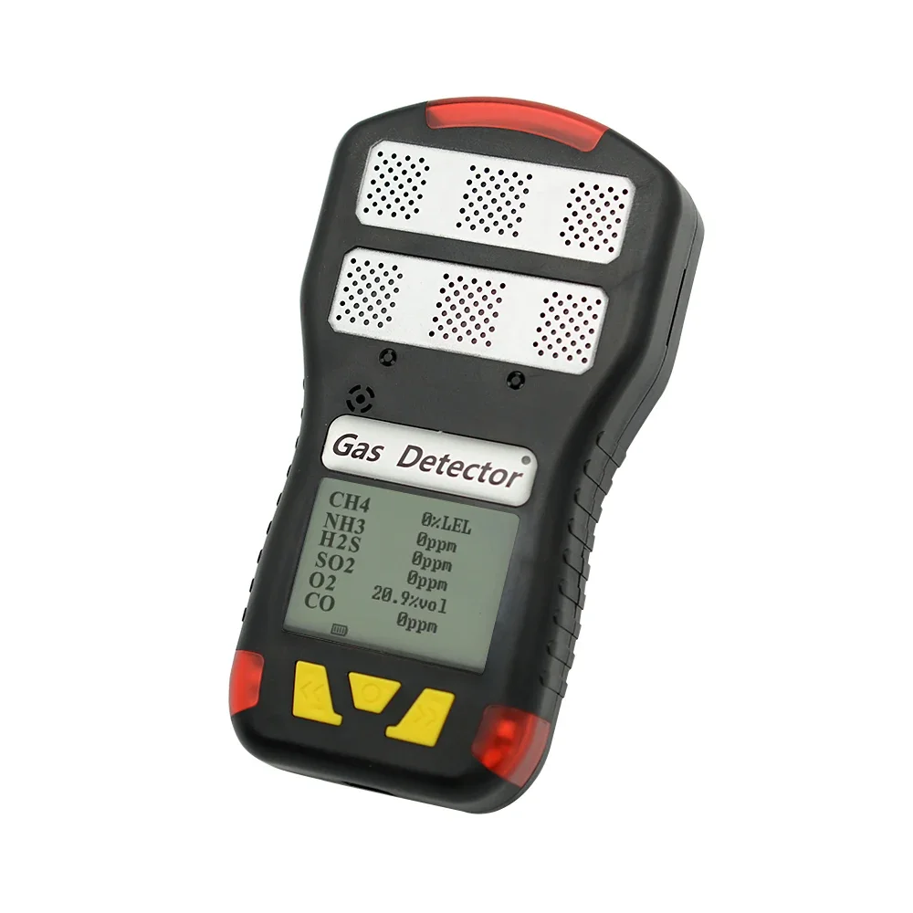 Hot sales 6 in 1 portable gas detector O2 CO H2S SO2 NO2 NH3 multi gas analyzer UK sensor