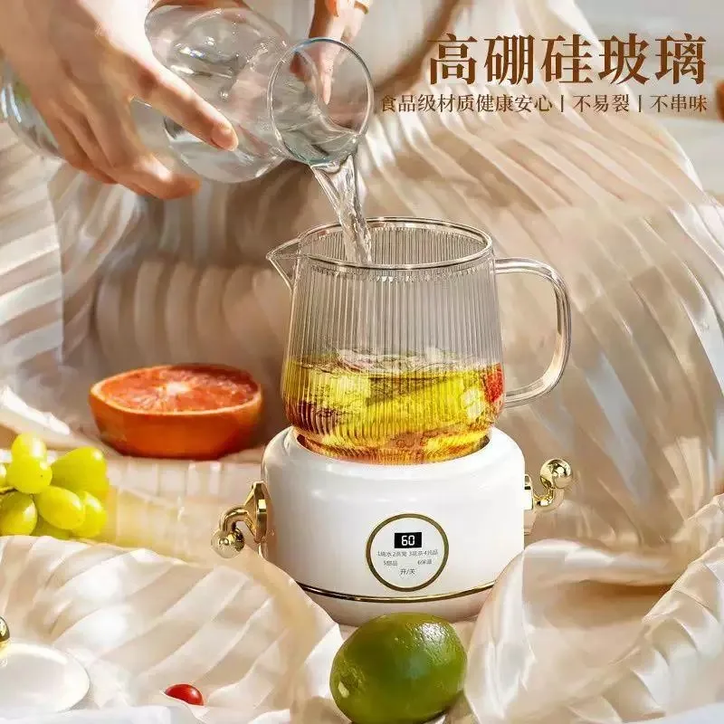 Mini Water Kettle Cute Portable 400w Outdoor Tea Pot 600ml Glass Electric Kettle 220V Household Health Pot Automatic Electric