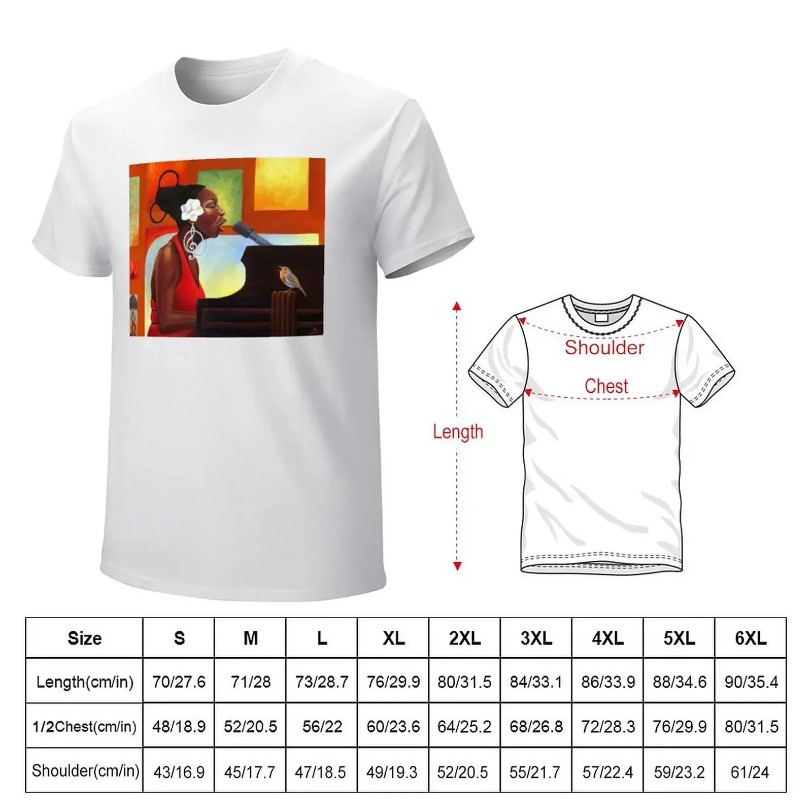 Songbird (Nina Simone) T-shirt for a boy quick drying oversizeds workout shirts for men