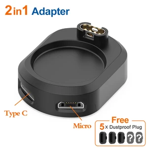 محول شحن ل Garmin Fenix 8 7 7x 6 6S 5 5x Venu 2S Vivoactive 3 4 Type C / Micro USB IOS Marq Watch Charger Dock Converter أعلى 12 مبيعات تحويل iPhone 6 إلى 8 - No7