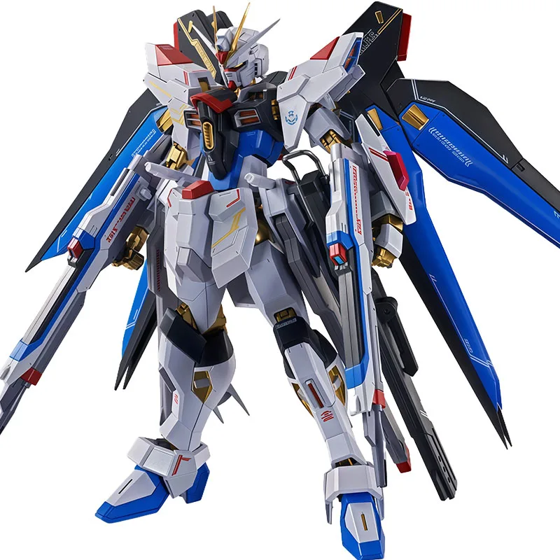 ฟิกเกอร์อนิเมะของแท้จาก Bandai THE ROBOT SPIRITS รุ่น ZGMF/A-262B Strike Freedom Gundam Type II ของเล่นแอคชั่นฟิกเกอร์สำหรับเด็กผู้ชาย ของขวัญสำหรับเด็ก