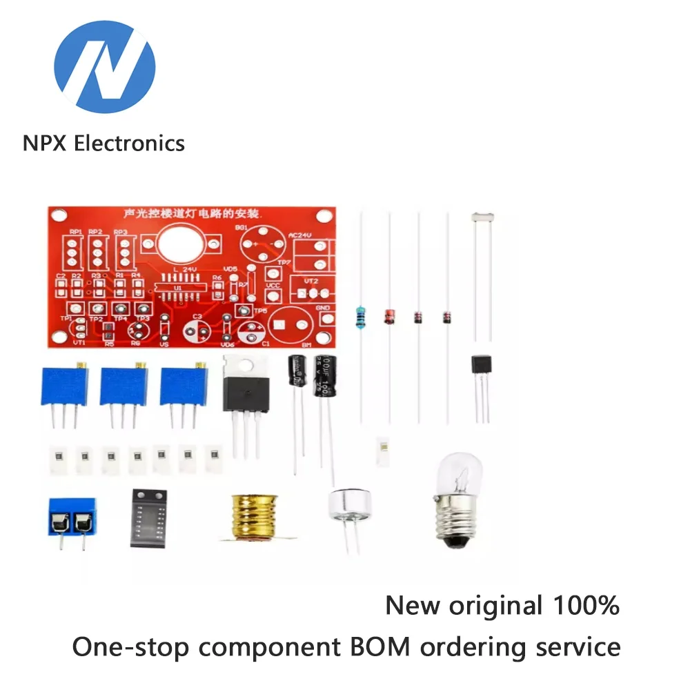 CD4011 Sound and Light Control Delay Corridor Light Circuit Kit Intelligent Energy saving Automatic Control for DIY Parts