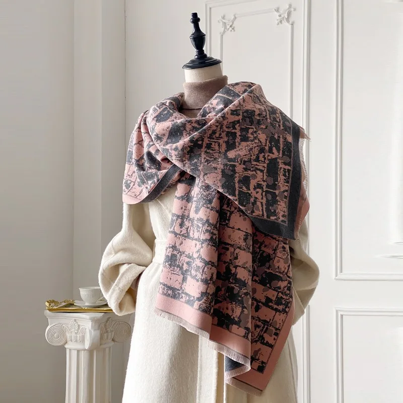 

Scarf women winter best-seller new style imitation cashmere student warm neck scarf fashionable versatile shawl outerwear